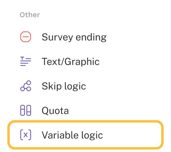 Add Menu Variable Logic element