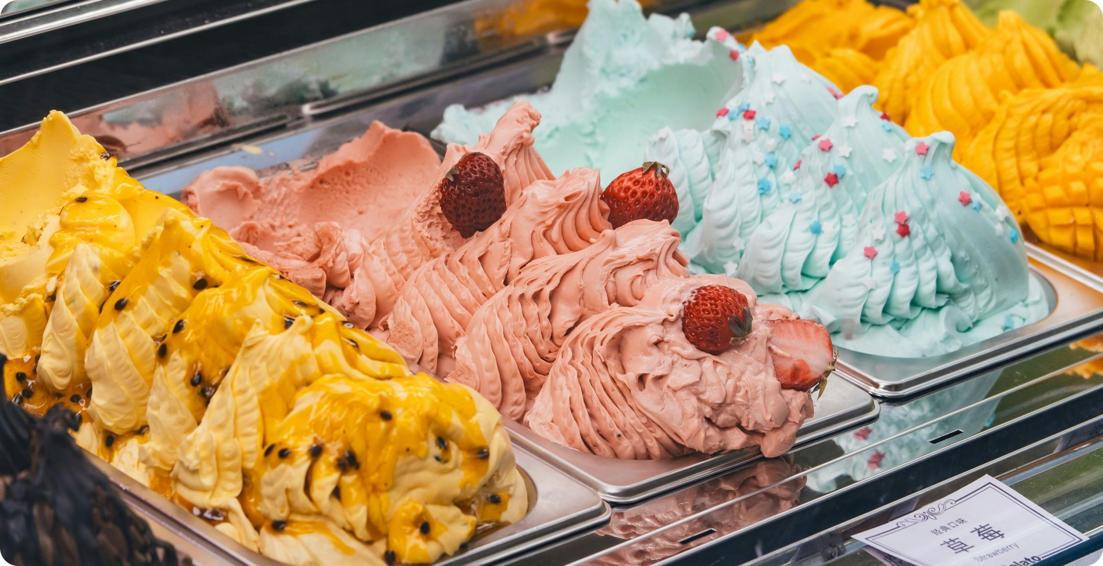 Trays of delicious ice cream flavors representing relevant items MaxDiff