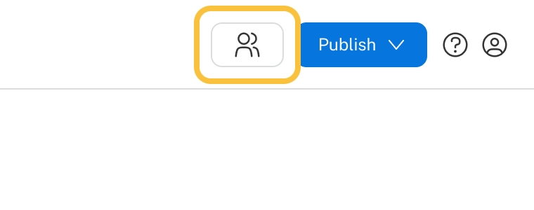 Collaborate/Share Button in the authoring interface of Discover