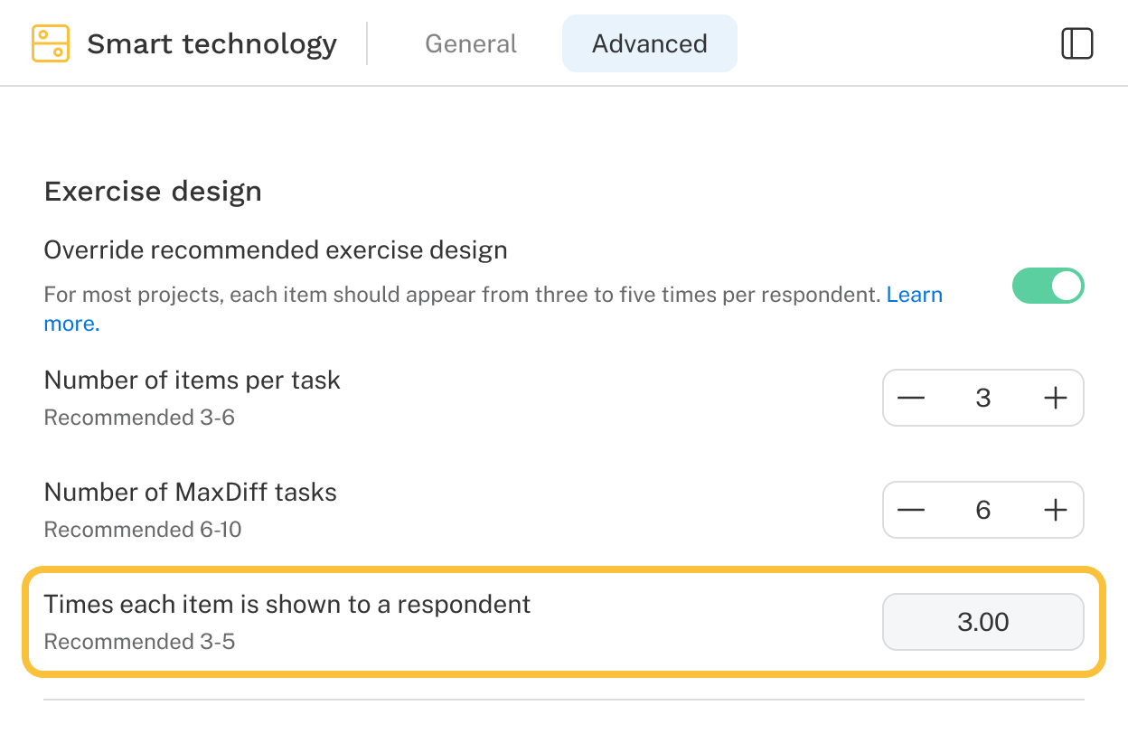 MaxDiff – Items Per Respondent