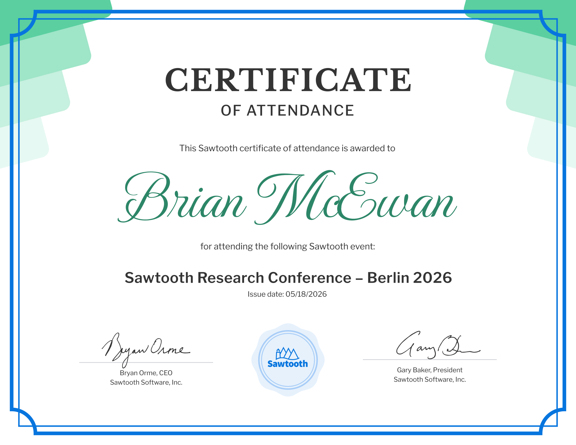 Sawtooth Research Conference – Berlin 2026