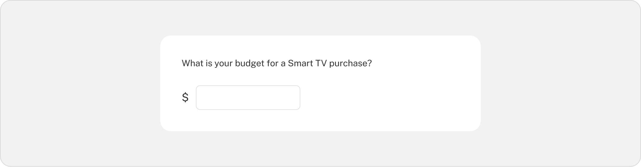 Example of a Numeric Question Type