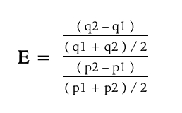 Midpoints (arc elasticity) formula