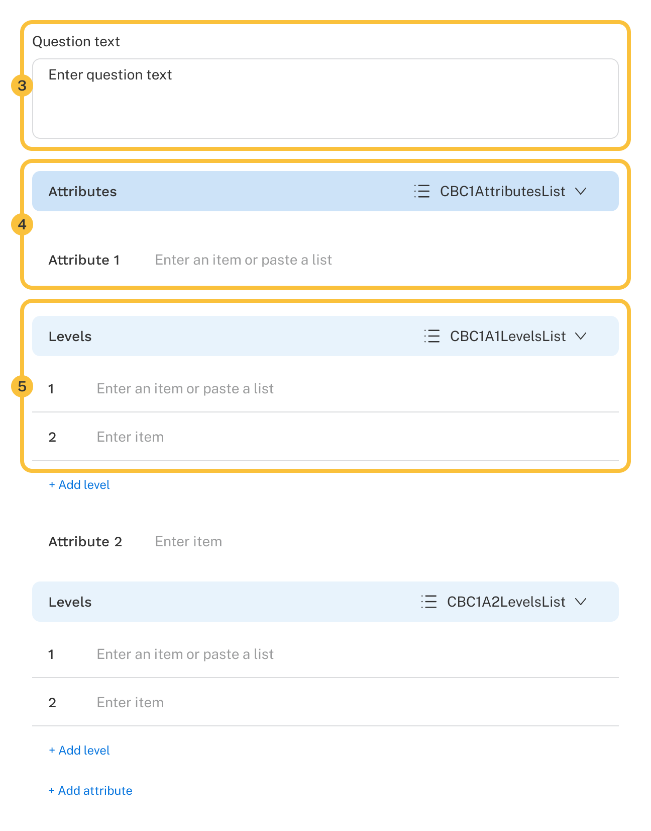 Steps 3 through 5 are shown in the software.