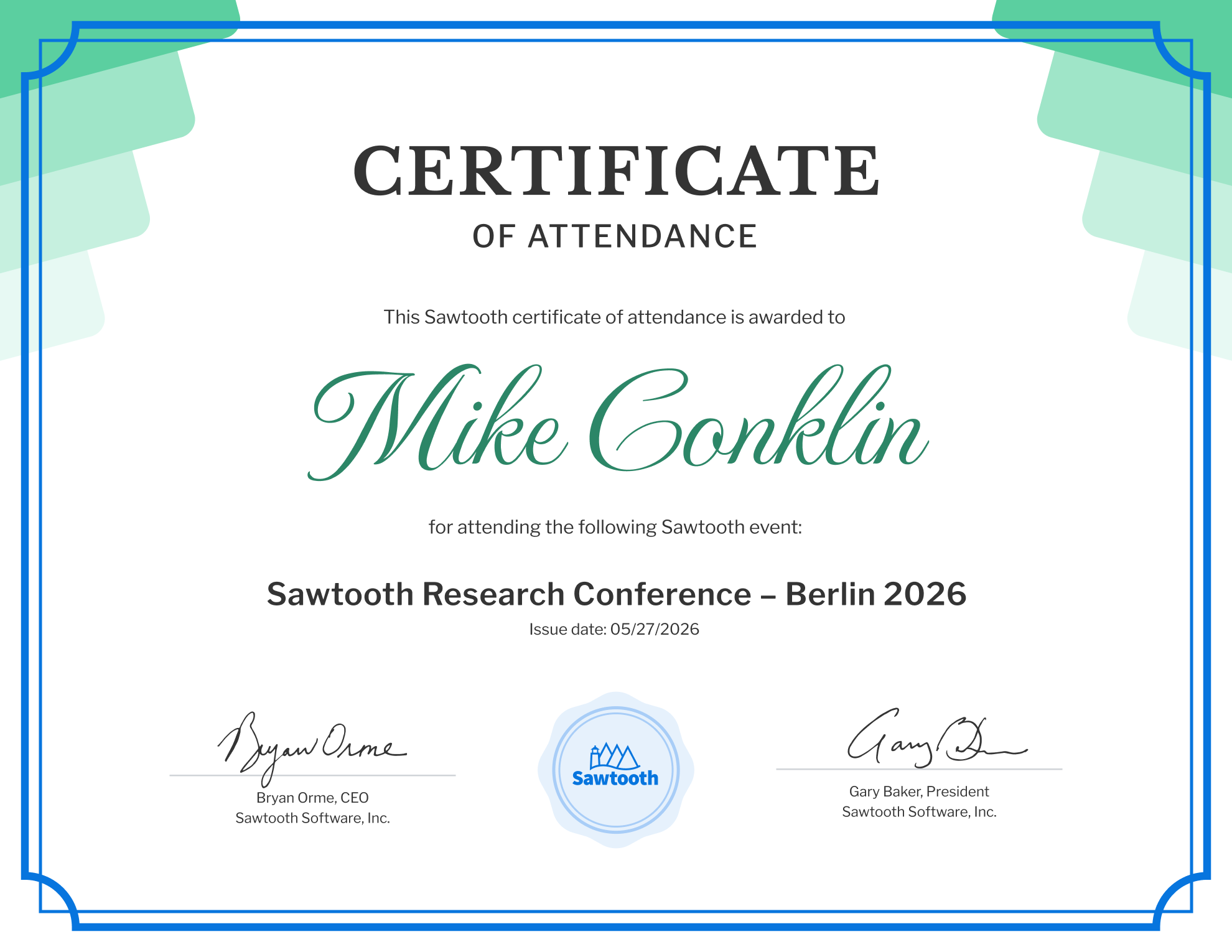 Sawtooth Research Conference – Berlin 2026