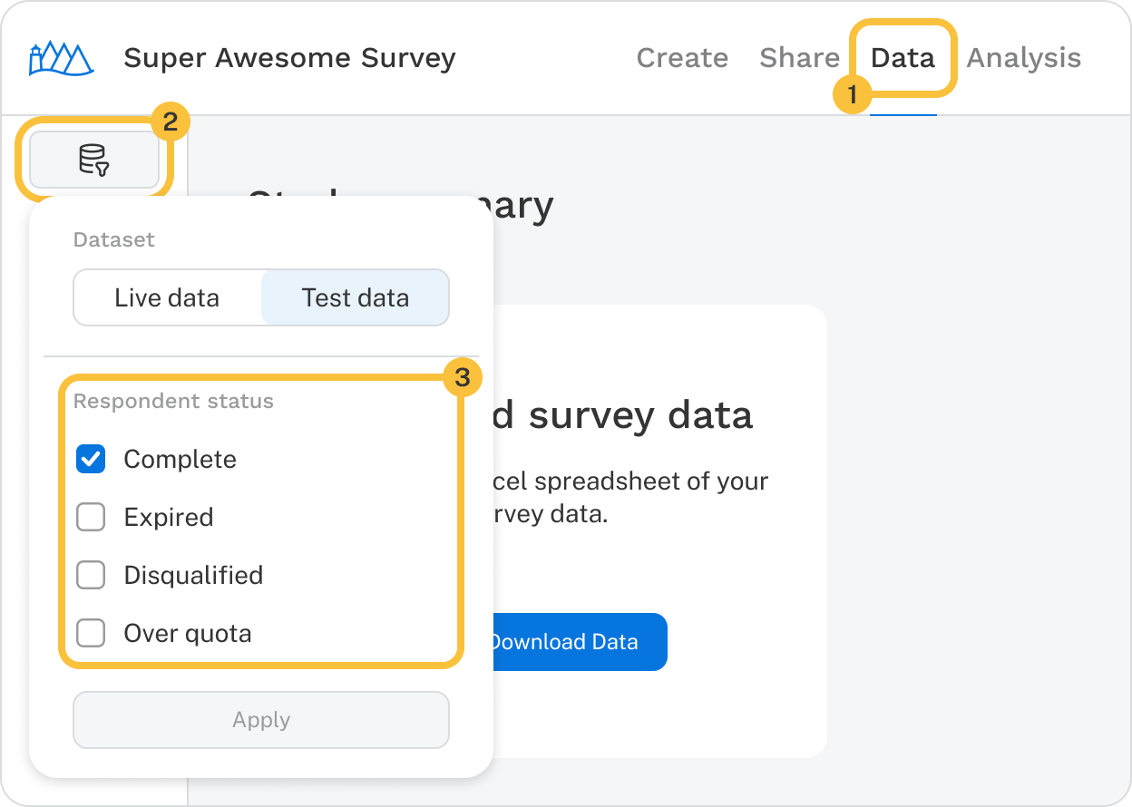 Responsent Status Filter
