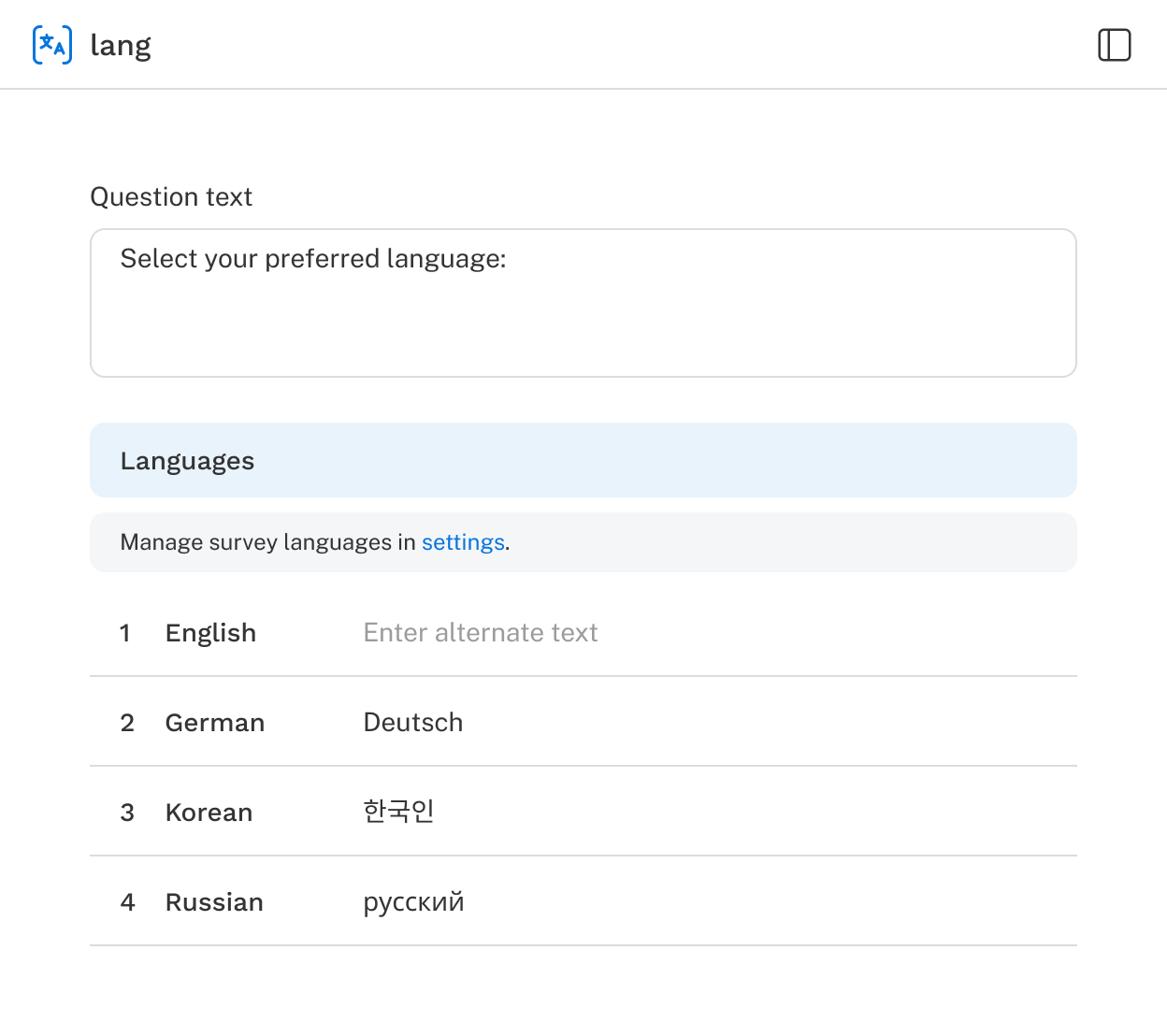 Authoring   Language Question