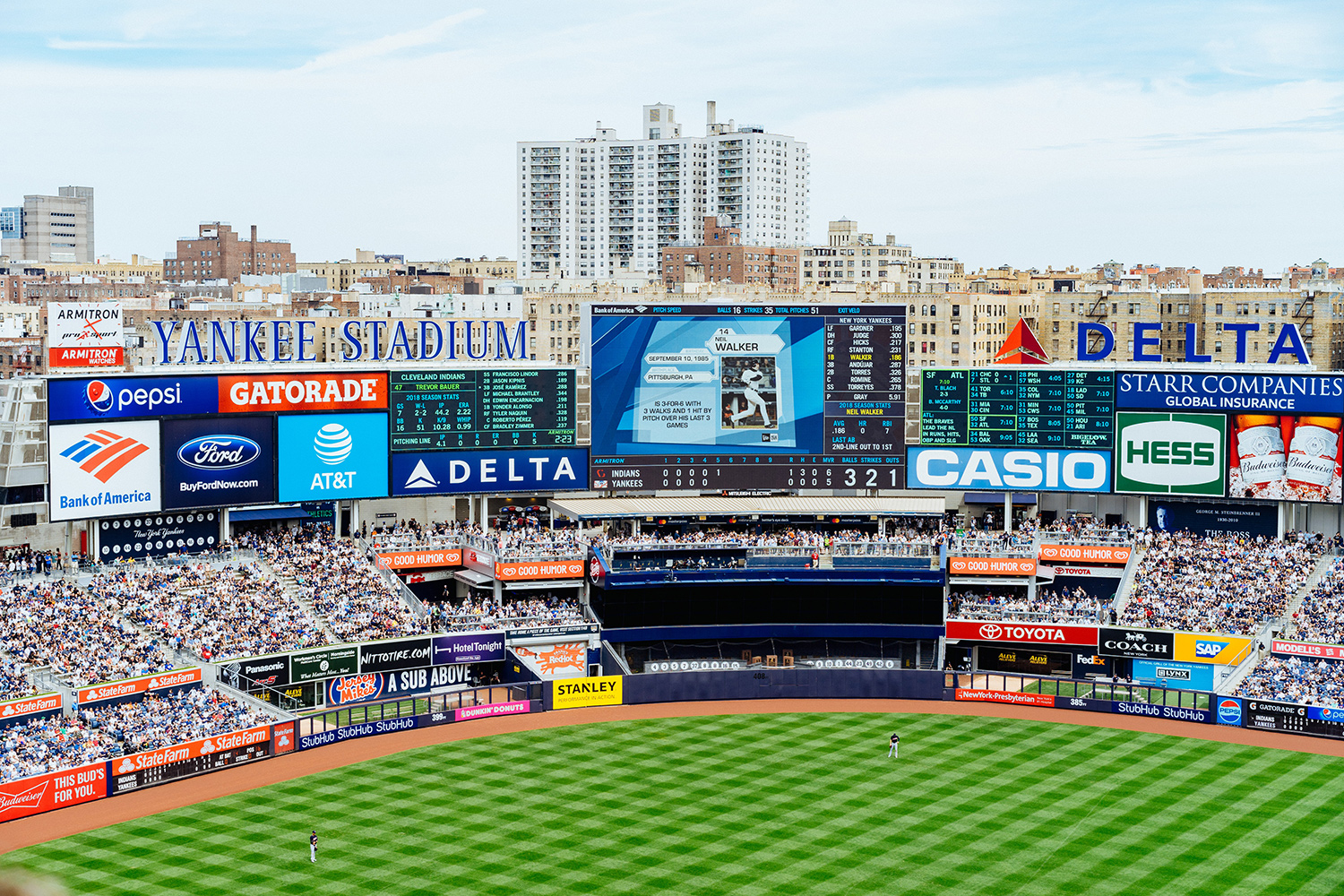 Baseball Game at Yankees Stadium in New York