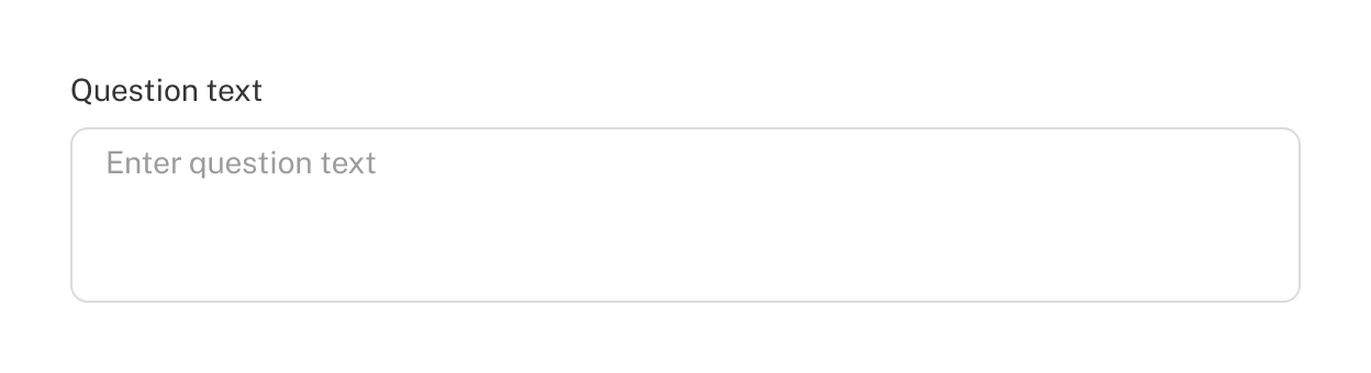 An open-end question in authoring highlighting the question text field.