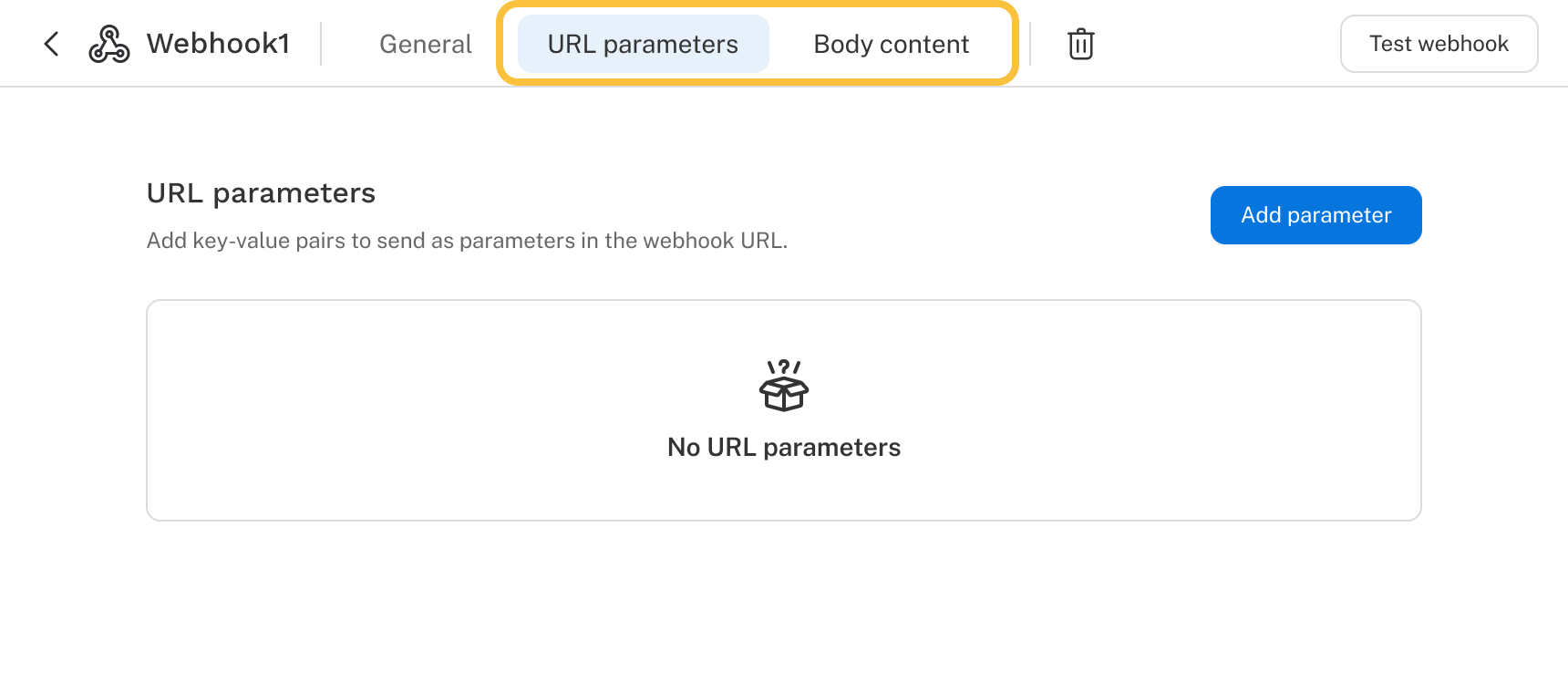 Webhook Tabs