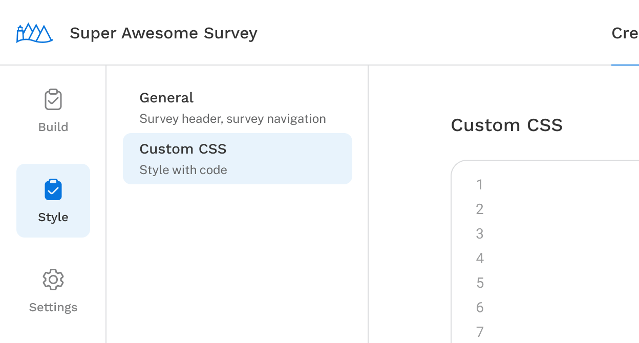 Navigate to settings and then custom code.