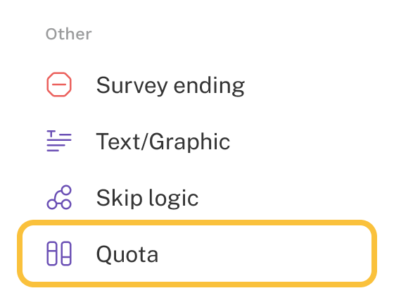 Select quota from the add menu.