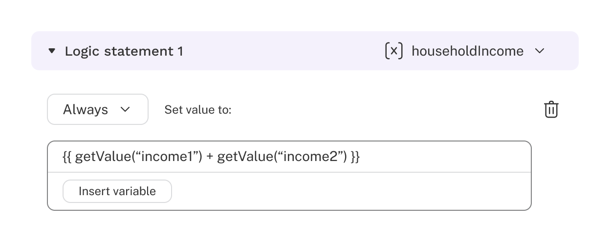 Example of advanced logic using scripting in the set-value input box