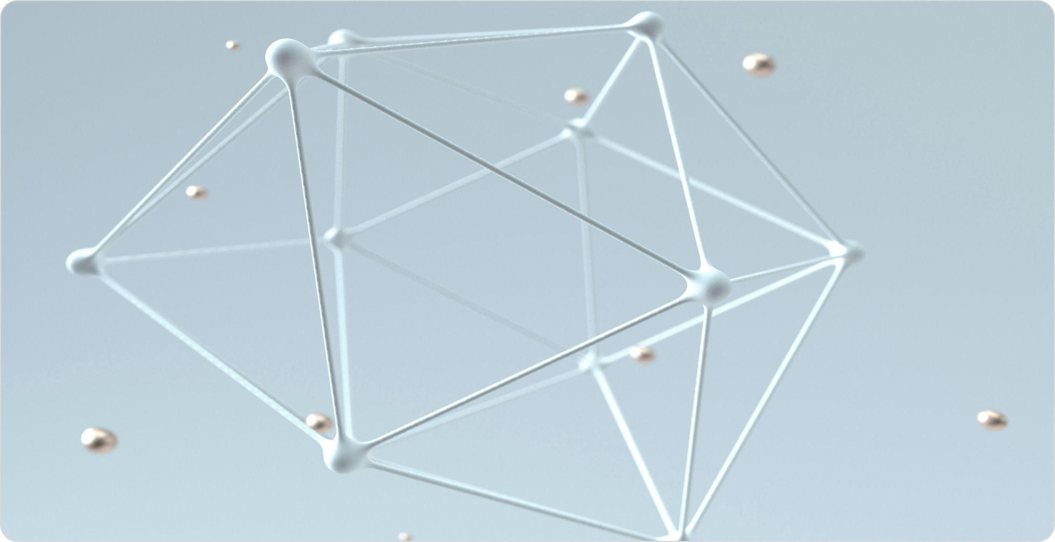 A 3D polygon mesh of interconnected nodes, illustrating predictive modeling